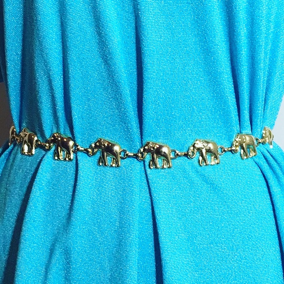 Vintage gold elephant belt - Picture 2 of 5